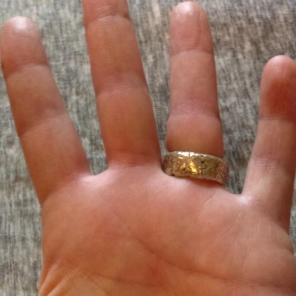 Silver and light green cabochon ring about 6.5 - Picture 3 of 5